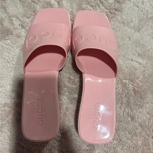 Gucci Blush Pink Slide Sandals